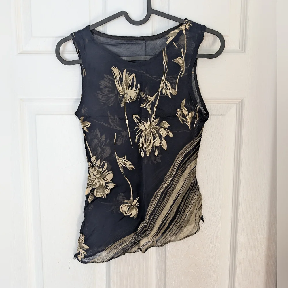 One-of-a-Kind Custom Floral Chiffon Tank - Picture 1 of 6